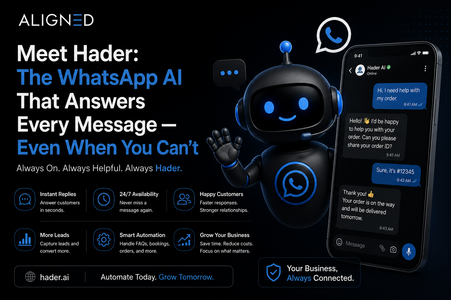 Meet Hader: The WhatsApp AI That Answers Every Message — Even When You Can't